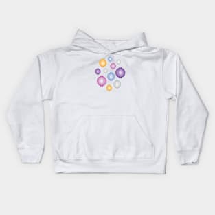 Lanterns | Mid Autumn Festival | Purple Blue Orange | White Kids Hoodie